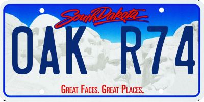 SD license plate 0AKR74