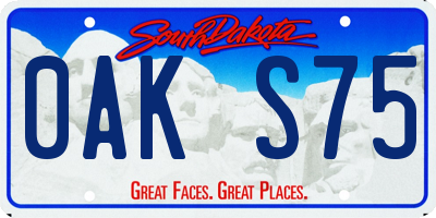 SD license plate 0AKS75