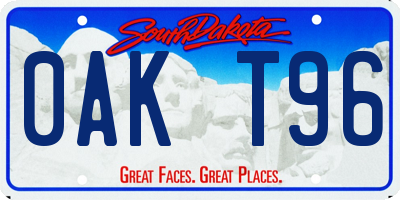 SD license plate 0AKT96