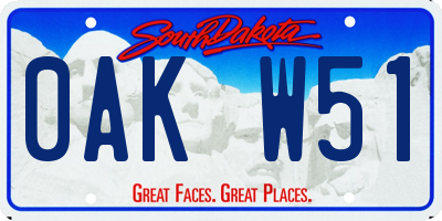 SD license plate 0AKW51