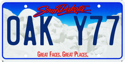 SD license plate 0AKY77