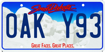 SD license plate 0AKY93