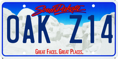 SD license plate 0AKZ14