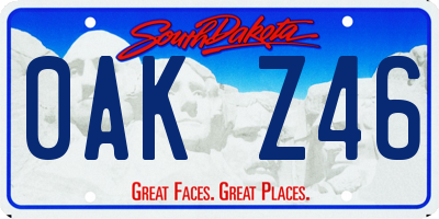 SD license plate 0AKZ46