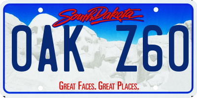 SD license plate 0AKZ60