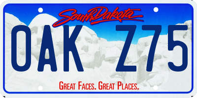 SD license plate 0AKZ75