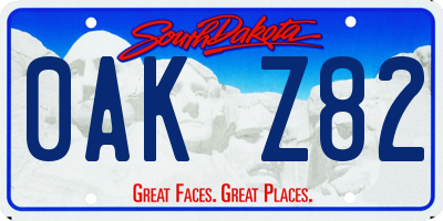 SD license plate 0AKZ82