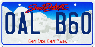 SD license plate 0ALB60