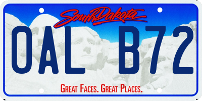 SD license plate 0ALB72