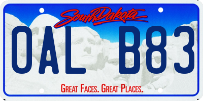 SD license plate 0ALB83