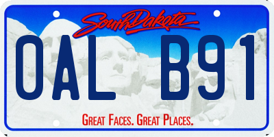 SD license plate 0ALB91