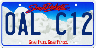 SD license plate 0ALC12