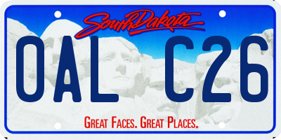 SD license plate 0ALC26