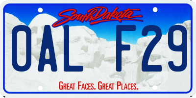 SD license plate 0ALF29