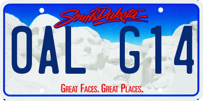 SD license plate 0ALG14