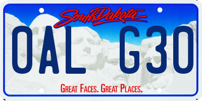 SD license plate 0ALG30