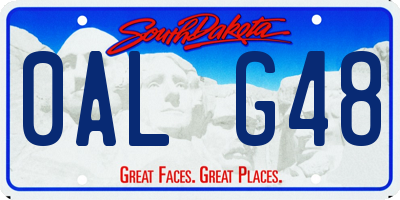 SD license plate 0ALG48