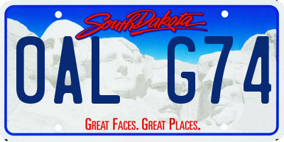 SD license plate 0ALG74