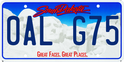 SD license plate 0ALG75