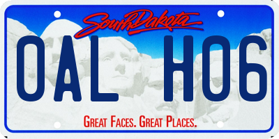 SD license plate 0ALH06