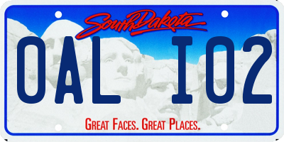 SD license plate 0ALI02