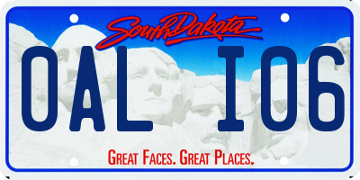 SD license plate 0ALI06