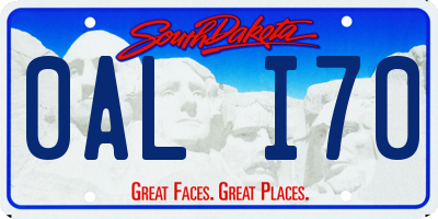 SD license plate 0ALI70