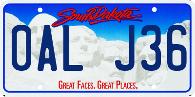 SD license plate 0ALJ36