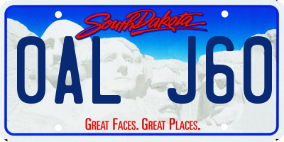 SD license plate 0ALJ60