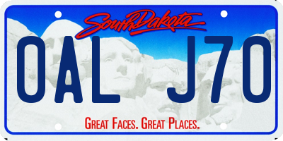 SD license plate 0ALJ70