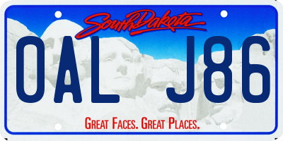 SD license plate 0ALJ86