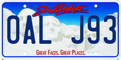 SD license plate 0ALJ93