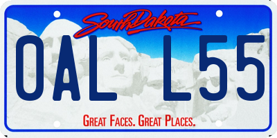 SD license plate 0ALL55