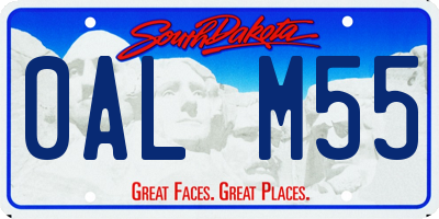 SD license plate 0ALM55