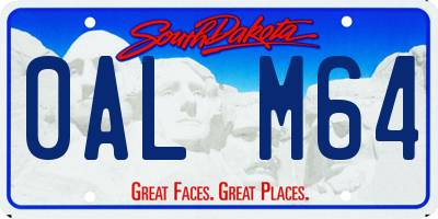 SD license plate 0ALM64