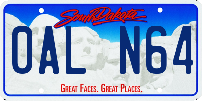 SD license plate 0ALN64