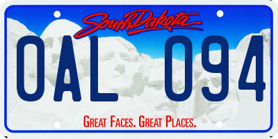 SD license plate 0ALO94