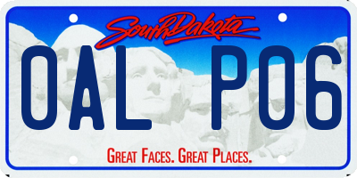 SD license plate 0ALP06