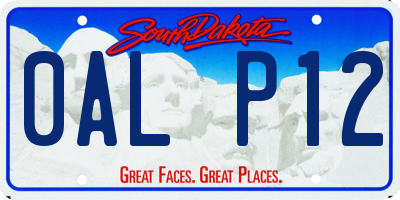 SD license plate 0ALP12