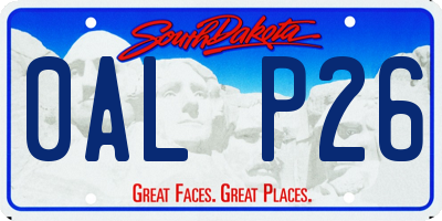 SD license plate 0ALP26