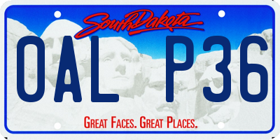 SD license plate 0ALP36