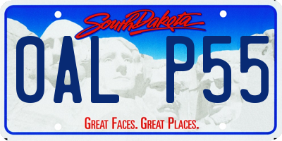 SD license plate 0ALP55