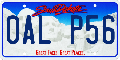 SD license plate 0ALP56