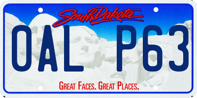 SD license plate 0ALP63