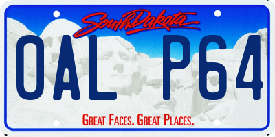 SD license plate 0ALP64
