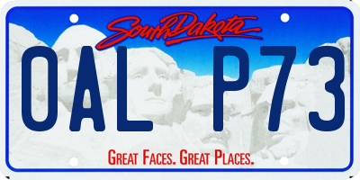 SD license plate 0ALP73