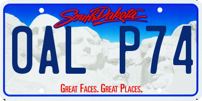 SD license plate 0ALP74
