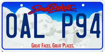 SD license plate 0ALP94