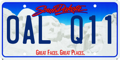 SD license plate 0ALQ11