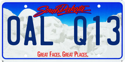 SD license plate 0ALQ13
